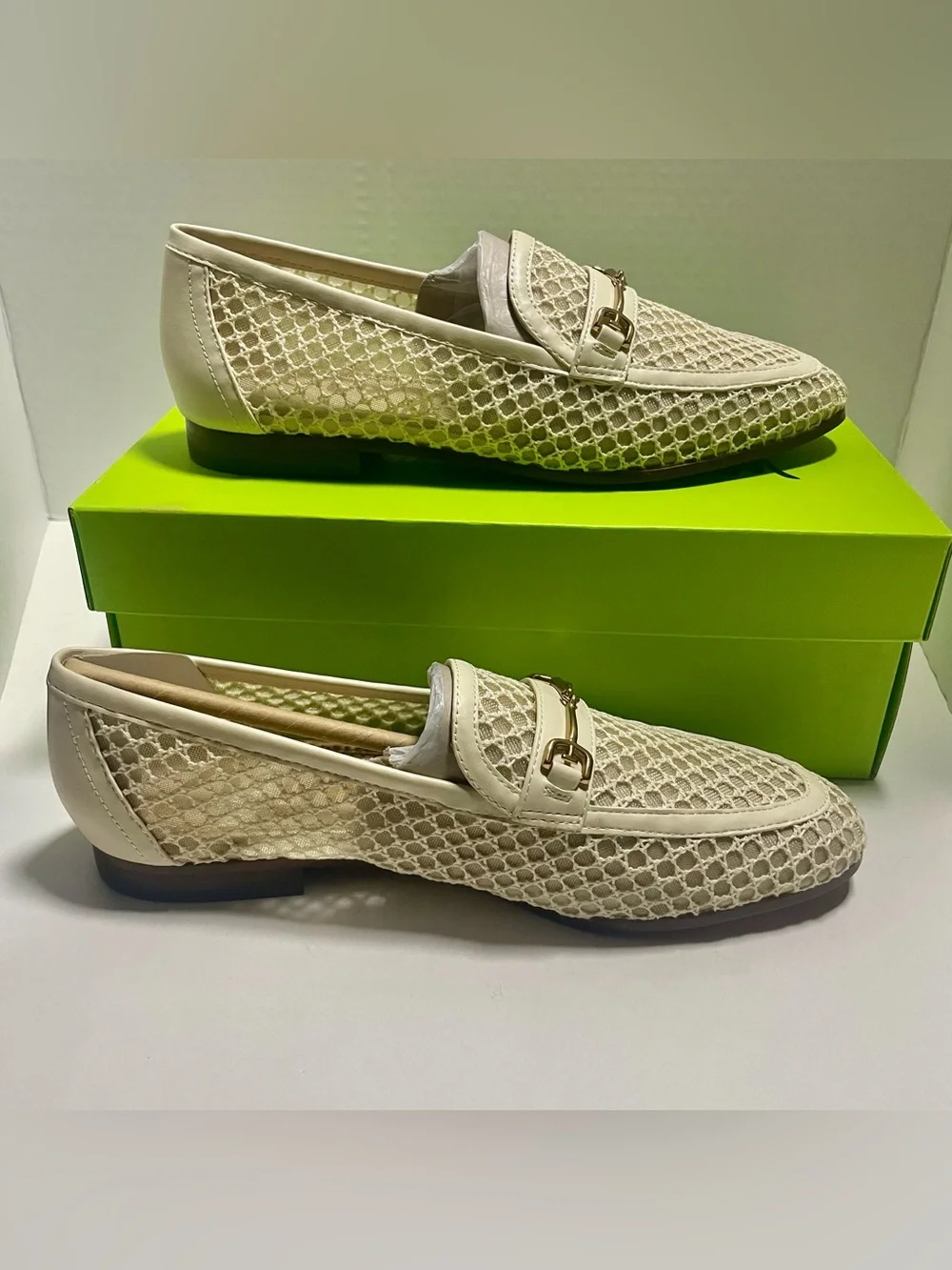 Sam Edelman Loraine Mesh Bit Loafers Ivory Women’s Size 7M